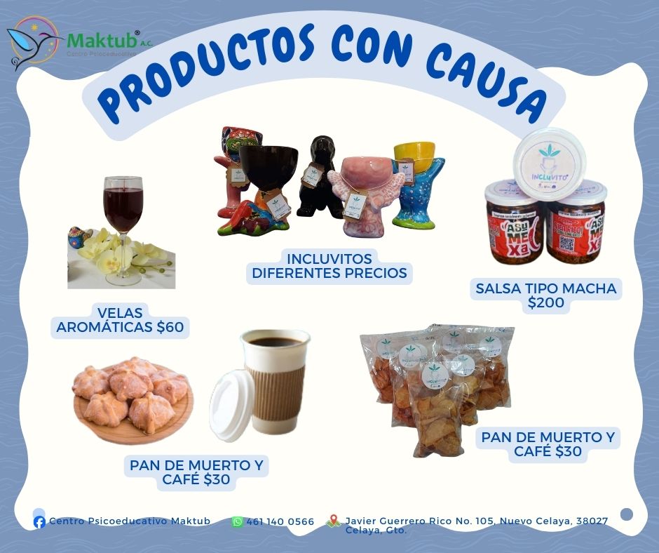 PRODUCTOS CON CAUSA MAKTUB